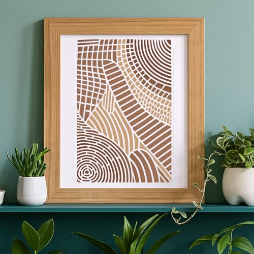 9Pcs Tree Leaf Texture Stencil PET Painting Templates Leaves Inlay Border Stencils for Furniture Reusable DIY Craft for Wall Wood Fabric Canvas Paper Home Decor - color: leaf texture