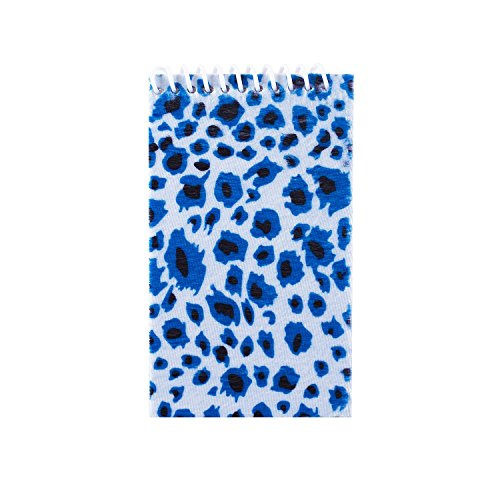 Super Z Outlet Multi-Color Assorted Plush Felt Animal Tiger Cheetah Print Design Spiral Bound Notebook Pads for Children Classroom, Party Favors, Note Paper (12 Pack)