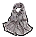 ANDANTINO 100% Silk Long Scarf-Women Large Oblong Shawls with Gift Packed - color: Check-earth Tone