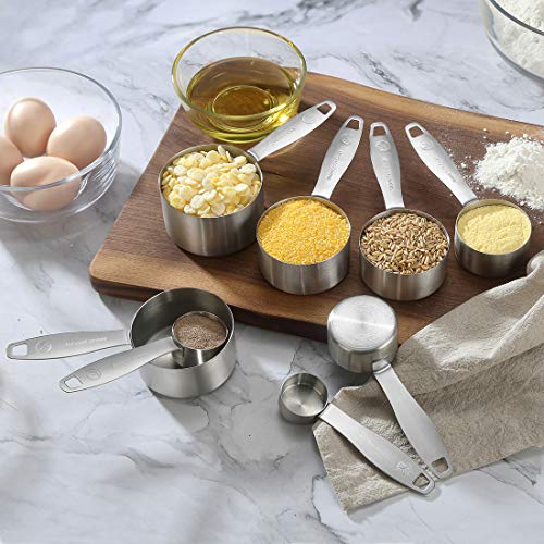 Stainless Steel Measuring Cups, 8 Piece Heavy Duty 18/8 Steel Measuring Cups Set - size: 8 Pieces: 8 Cups