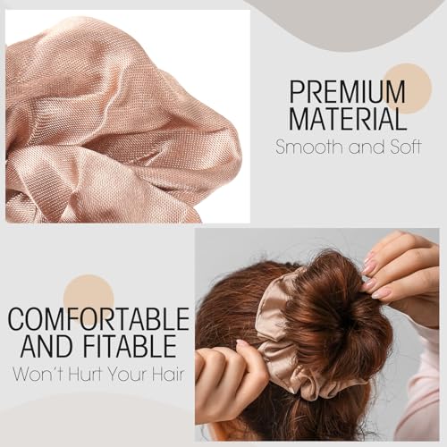 Tatuo 24 Pieces Hair Scrunchies for Girls,Elegant Colors,Satin - color: Elegant Colors, size: Satin