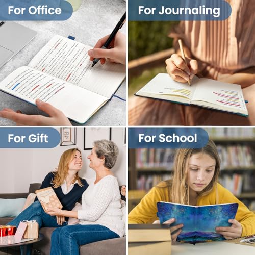 Taja Aesthetic Lined Journal for Women, Pretty Notebooks for Work & Study - color: F-Starlit Peaks