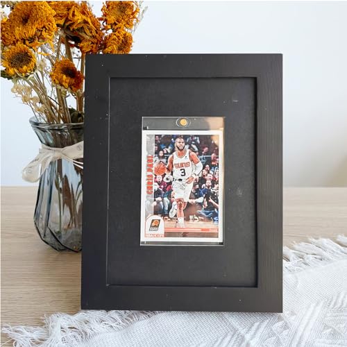Sports Card Display Frame,Baseball Card Display Case,Trading Card Display Case , Baseball Card Display Case Wall Mount,Frame for Basketball Football Hockey Cards, Black Standard (1 Card )