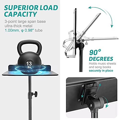 Vekkia Professional Portable Sheet Music Stand - size: 32-56inch