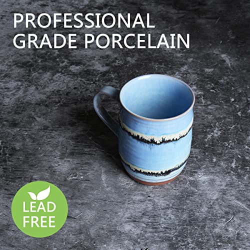 Bosmarlin Extra Large Ceramic Coffee Mug, 23 Oz, Dishwasher and Microwave Safe, Oversized Big Tea Cup for Office and Home (Purple, 1) - color: Purple