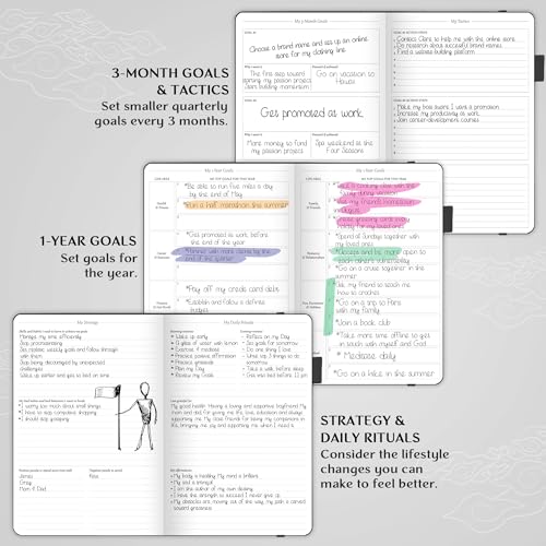 Legend Planner Undated, Weekly & Daily Goal Journal, A5 Black - color: Black (Undated), size: A5 (5.5'' x 8.3'')