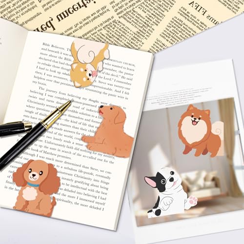 10 Pcs Dog Magnetic Bookmarks, Cute Animal Page Markers for Reading - color: Dog