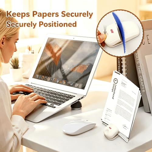 Document Holder for Typing - Document Stand for Desk When Typing,Portable Copies Stand Desktop Document Holder Stand for A4 Paper Documents Office Typing Reading (Blue) - color: Blue