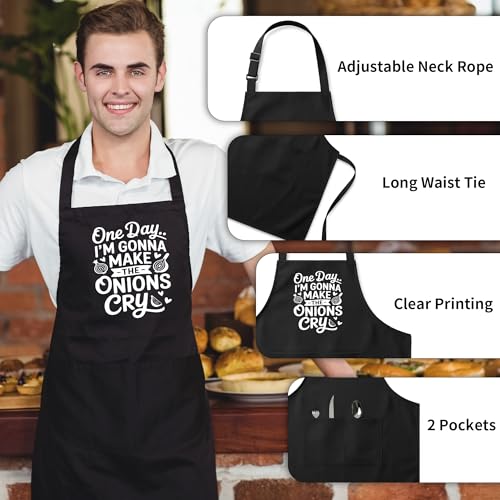 Funny Aprons for Men，Women - color: One Day I'm Gonna Make the Onions Cry