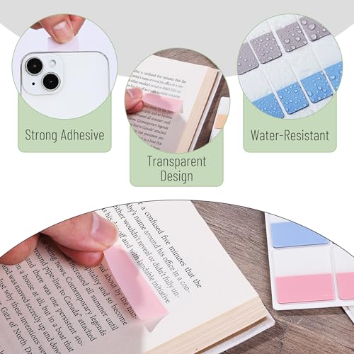Mr. Pen- Sticky Index Tabs, 360 Pcs, Colorful Sticky Tabs for Notebooks - color: Pastel, size: 1.8" × 1", 1" × 1", 360 pcs