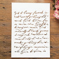 TIAMECH A4 Reusable Vintage Script Words Stencil for Painting - style: Script Paragraph