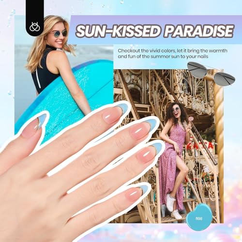Beetles 32 Colors Gel Nail Kit with U V Light -54 Pcs Gel Polish Kit - color: C-Four Seasons Glow