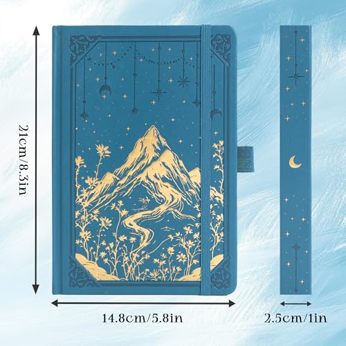 MGGAO Lined Journal Notebook for Women Men, A5 Aesthetic Notebook - color: Blue, size: Lined