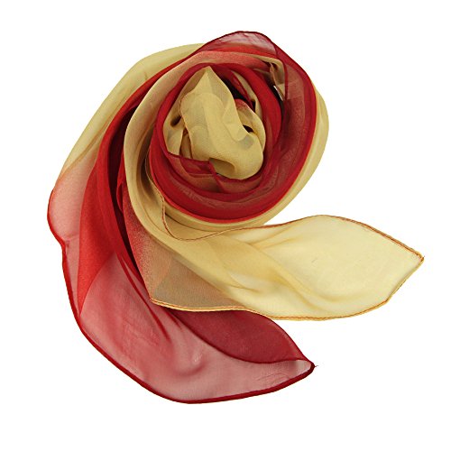 PANTONIGHT Long Chiffon Sheer Scarf Gradient Shaded Colors Lightweight Scarf For Womens - color: Color 089