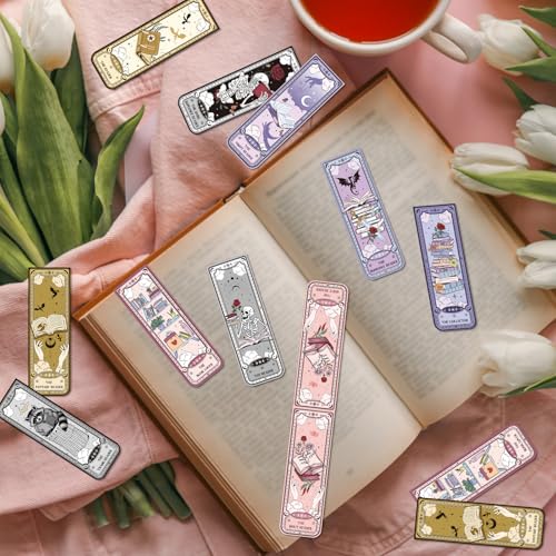 Wxiben 30 Pcs Tarot Fantasy Magnetic Bookmark Dark Romance Book Mark Page Clip - style: Tarot