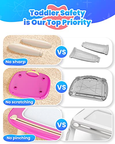 Seimome Magnetic Drawing Board, Toddler Girl Toy for 1-3 Year Old, Doodle Board Learning and Educational Toy for 1 2 3 Year Old Baby Birthday Gift- Deep Pink - color: Deep Pink