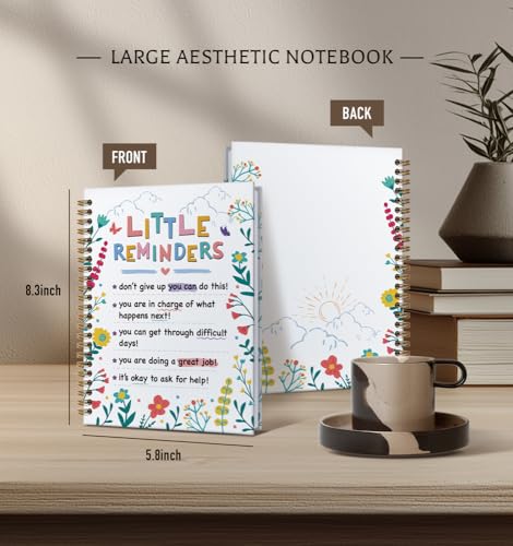 Journal Gifts For Women- Heart Inspirational Motivational Mental Notebook Quotes For Men Friends Gifts On Birthday Christmas Mother's Day, Little Reminder Gold Spiral Bound Hardcover,5.8"x8.3" - color: Little reminder