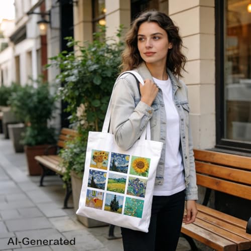 Funny Canvas Tote Bag, Reusable Shoulder Grocery Bag, Holiday Gift Bags for Friends, 13.7x15.7 inch - color: Style 09