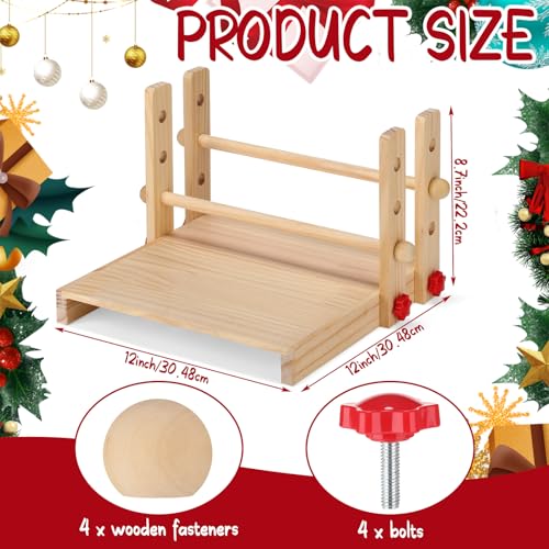 Novabright Book Folding Tools for Christmas Favor Wooden Book Decorative Folding Stand 12" x 12" Multipurpose Portable Adjustable Fold Stand for Xmas Gift, Books not included - style: Common