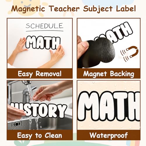 20 Pieces Classroom Schedule Magnets School Class Subject Magnets Teacher Subject Labels for Classroom Organization (Blackwhite) - color: Blackwhite
