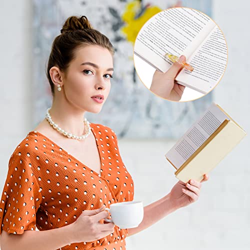 Outus 2 Pcs Dried Flower Book Thumb Page Holders Resin Book Page Holder - style: Stylish Style
