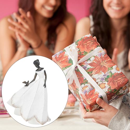 Guichifun Fairy Statue, White, 5.5 x 3.25 x 8 Inch - color: White-bird, size: Small