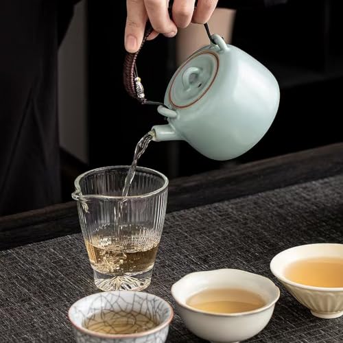 Ceramic Tea Cup, Chinese Kung Fu Tea Set, Japanese Cup, Gift Box Packaging for Birthday, Father's Day, Christmas (5 Color-Special-Cup) - color: 5 Color-Special-Cup
