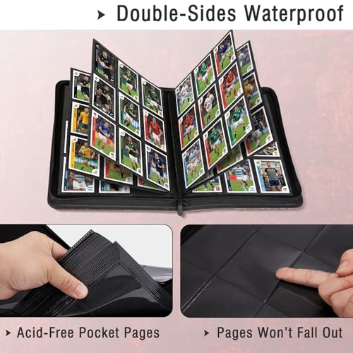 Football Card Binder 360 Pockets Waterproof Trading Cards Storage - color: Football, size: 360