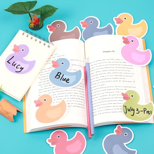 36 Pack Duck Sticky Notes 720 Sheets Cute Sticky Notepad Colorful Note Pads Self-Sticky Writing Memo Pads Page Marker for School Office Supplies Small Gift Back to School Party Favor(Duck) - style: Duck