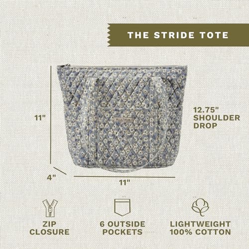 Bella Taylor Stride Tote, Quilted Shoulder Bag for Women - color: Khaki Floral