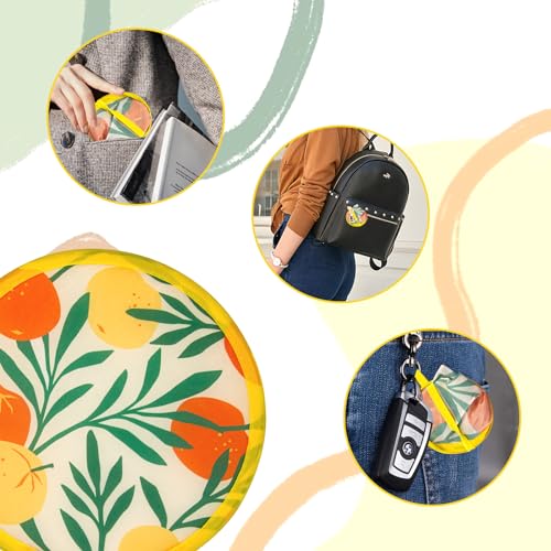 4 Styles Summer Round Foldable Hand Fan Japanese Foldable Fan Style Handheld Foldable Compact Cooling Fans,Round Folding Fan for Outdoor Games,Xmas Decoration,Festival,Party Favors,Travel,Events - color: 4Pcs Summer