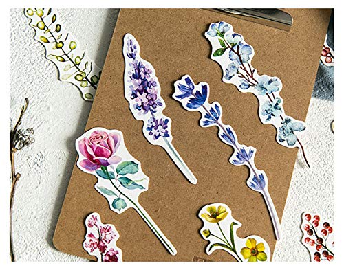 Colorful Flower Bookmarks, 30 PCS (Unknown Flower)