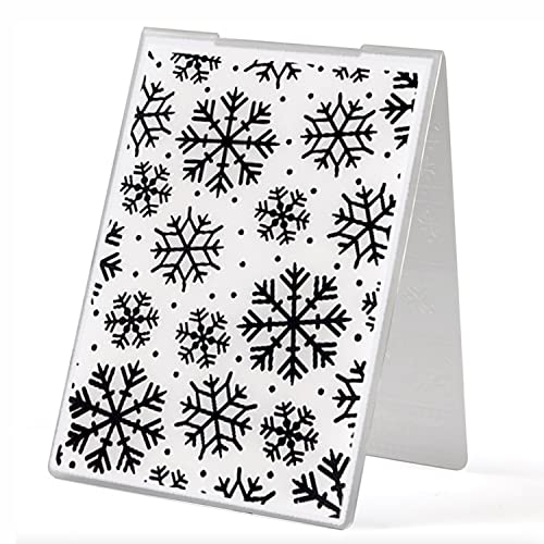 Christmas Plastic Embossing Folders Christmas Snowflake Leaves Deer Stencil for Scrapbooking Card Making,Template DIY Craft Paper Card Background Embossing Folder for Photo Album Decoration - color: Christmas 1