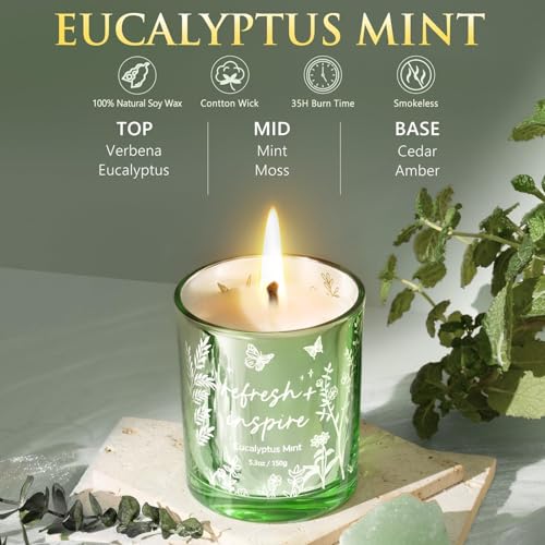 Birthday Gifts for Women, Spa Self Care Package Get Well Soon Gift Baskets - color: Sage Green - Eucalyptus Mint