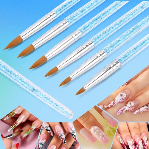 35 Pcs Nail Art Brushes Include Nail Polish Liner Brush with Dotting Tools, Design Pen Silicone Nail Tools for Nail Drawing