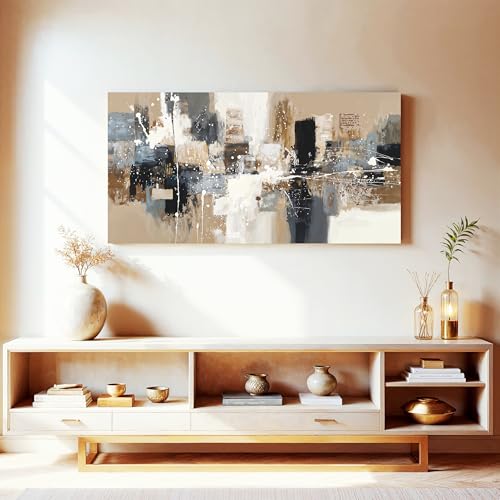Tsomzxng Black Abstract Canvas Wall Art Decor For Living Room 20×40 Inch - color: LAI-12F, size: 40"L x 20"W