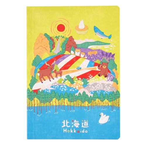 NOLTY JAPAN NOTE, A6 Notebook Featuring Japanese Design, Hokkaido, JP0110 - color: Hokkaido (Summer)