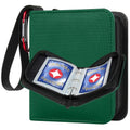 GEAoffice Small 1 Pocket Card Binder Holds 80 Cards, Zip Close, Green - color: Green-Dia