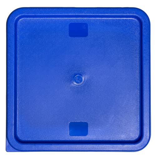 Tiger Chef 22 Quart Commercial Grade Clear Food Storage Square Polycarbonate Containers with Blue Lids (4 Pack) - style: 22 Quart