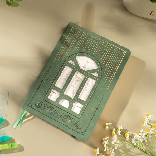 TIEFOSSI A5 Dotted Journal for Women & Men, 160 GSM Thick Paper - color: Light Green, size: Dotted