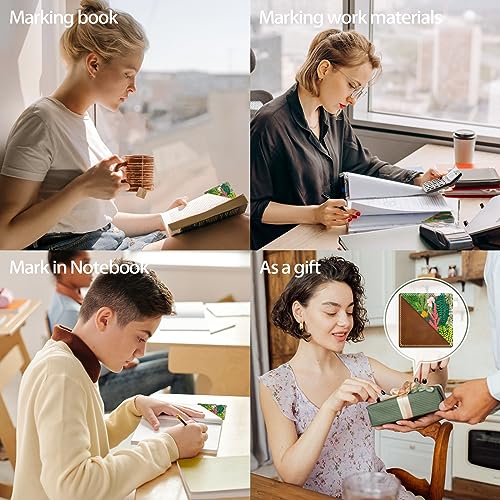Personalized Leather Bookmarks, Fun & Cute Book Accessories for Reading Lovers, Unbreakable Page Markers for Women Men Girls Boys Student Teacher Kids Retirement Birthday Gifts (Flowering Plant) - color: Flowering Plant