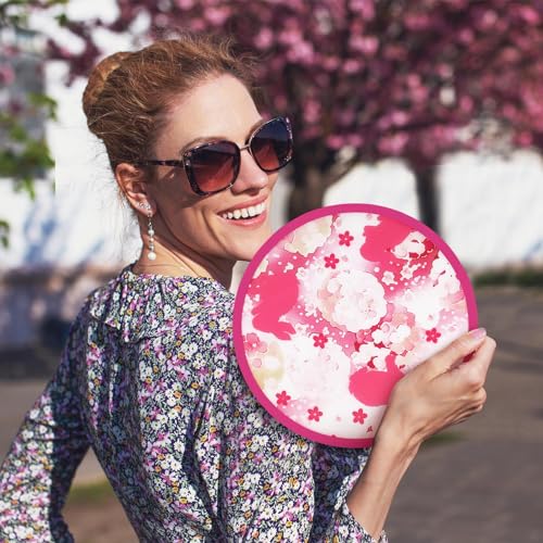 Gejoy 24 Pcs Japanese Foldable Folding Fans Flying Disc 8 Style - color: Japanese Fan