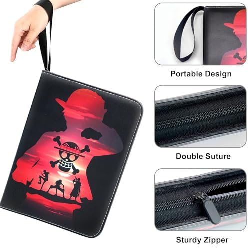 400 Pockets Custom Card Binder, Portable Waterproof PU Storage Album,GP67 - color: A-Custom-400