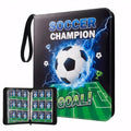Card Binder 9 Pocket, Soccer, 900 Cards, PU Leather - color: Soccer