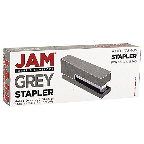 JAM PAPER Modern Desk Stapler - Gray - Sold Individually - color: Grey, size: Pack of 1