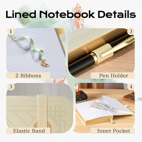 TIEFOSSI A5 Lined Journal Notebook 316 Pages for Women & Men - color: Light Yellow, size: A5-Lined