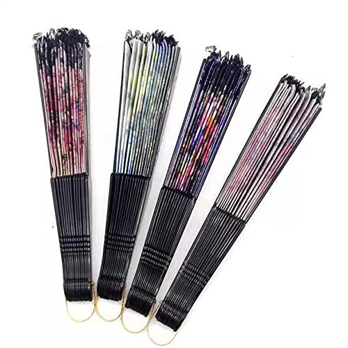 Spanish Folding Hand Fan,Handheld Fans Summer Vintage Dancing Party Hand Fans for Girls Women (12 PCS, Random Pattern)
