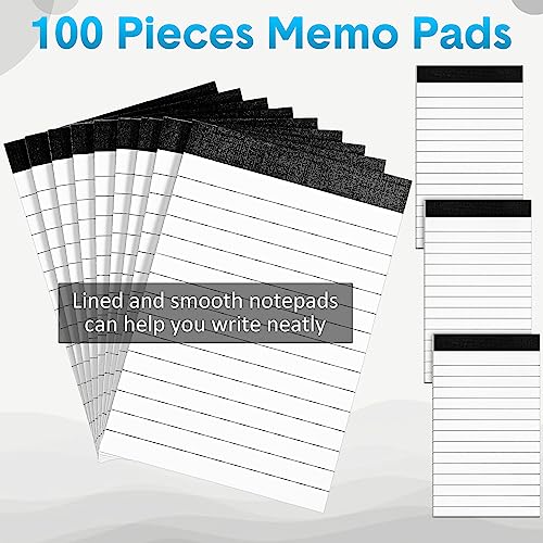 PerKoop 100 Pack Small Note Pads 4 x 6 Inch Lined Notepad Mini Memo Legal Pads with 30 Sheets Refills for Taking Notes Office School Supplies - size: 4 x 6 Inch