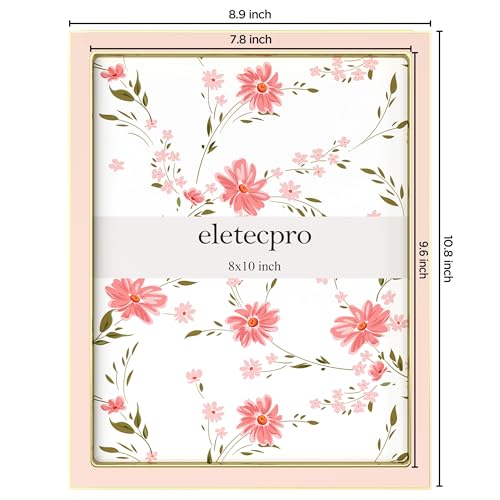 eletecpro 8x10 Enamel Picture Frame with Real Glass Cover, Pink, 2-Pack - color: Pink, size: 8x10