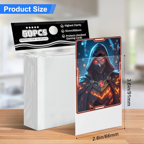 White Matte Card Sleeves for MTG, 300 Pieces Perfect Fit Standard Card Sleeves for Trading Card Sports Cards Baseball Cards TCG, Card Protector for Mini Photo, Sturdy and Nice Shuffling - color: White, size: 300ct standard